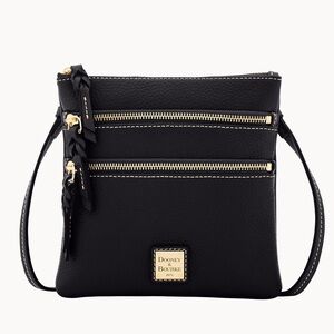 Dooney & Bourke Pebble Grain North/South Triple Zip Crossbody Bag